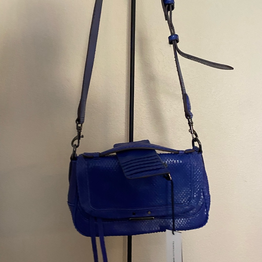 Aimee Kestenberg Vibrant Blue Crossbody Leather Bag